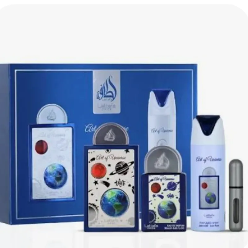 GIFT SET ART OF UNIVERSE UNISEX-3 Piece Eau de Parfum Gift Set by LATTAFA PRIDE