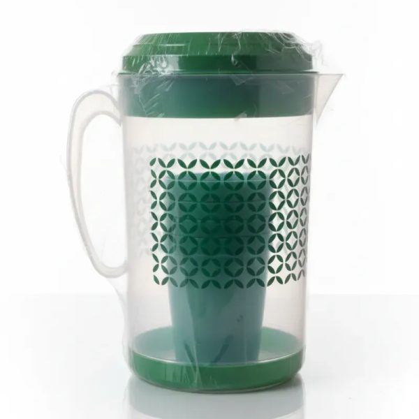 Jarra plástica con 4 vasos