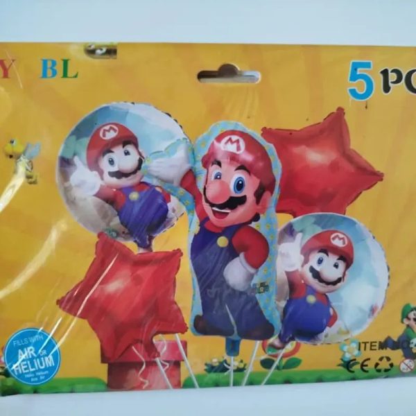 Set de globos de 5 piezas temáticos y de fiesta