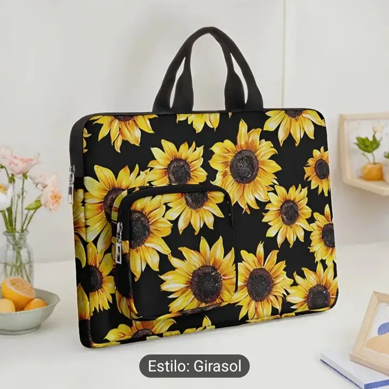 Portafolio para laptop con estampado.