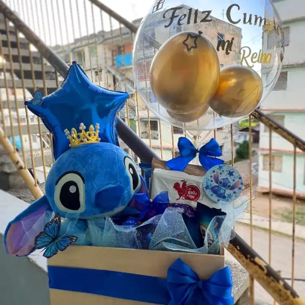 Caja con peluche