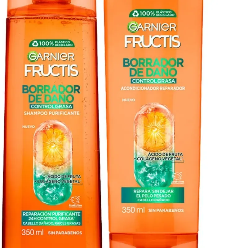 JUEGO SHAMPOO GARNIER BORRADOR DE DAÑO 350ML