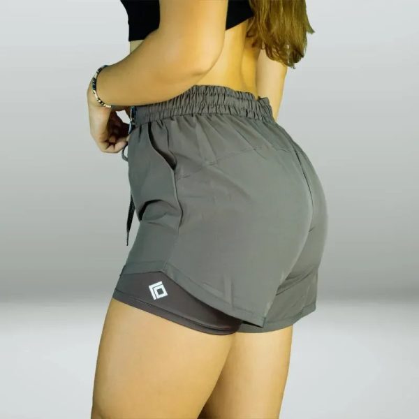 Short con licra corto Platinum Line  color gris