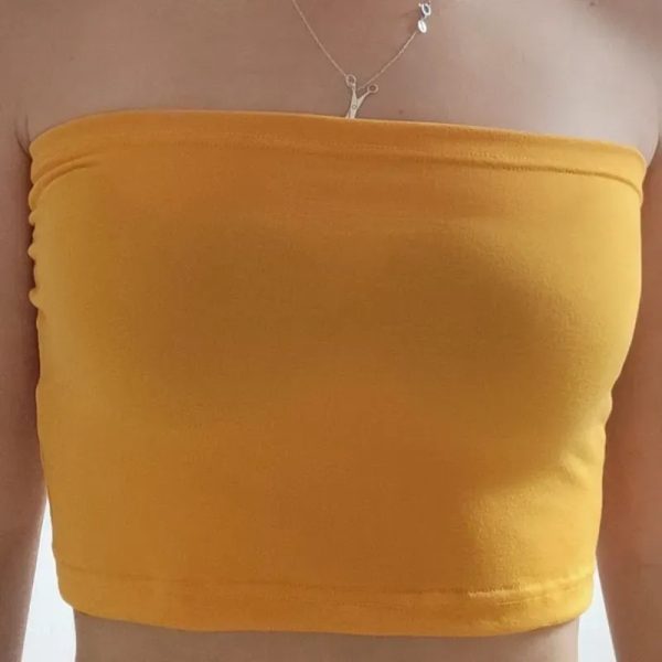 CROP TOP MOSTAZA