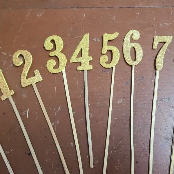 Numeros troquelados de foamy para cake