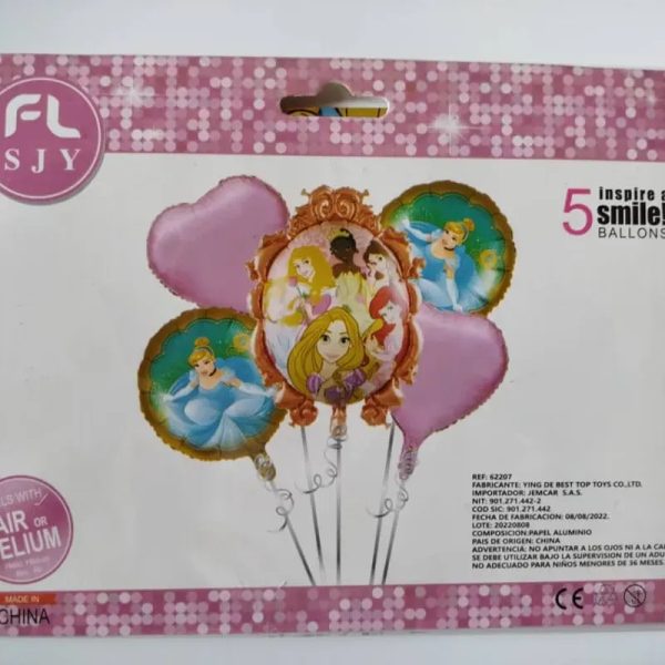 Set de globos de 5 piezas temáticos y de fiesta