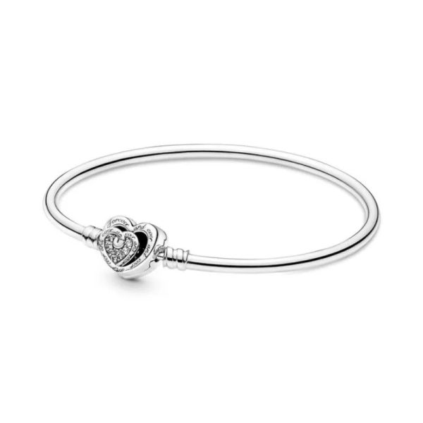 Pulsera Rígida (Cierre Corazón doble)