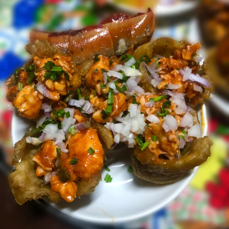 Tachinos rellenos -langosta