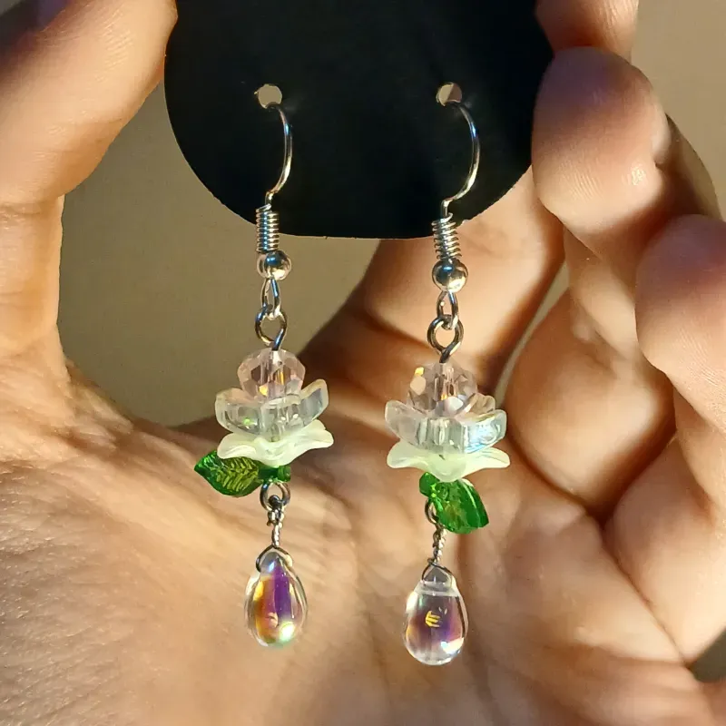 Aretes de flor de loto