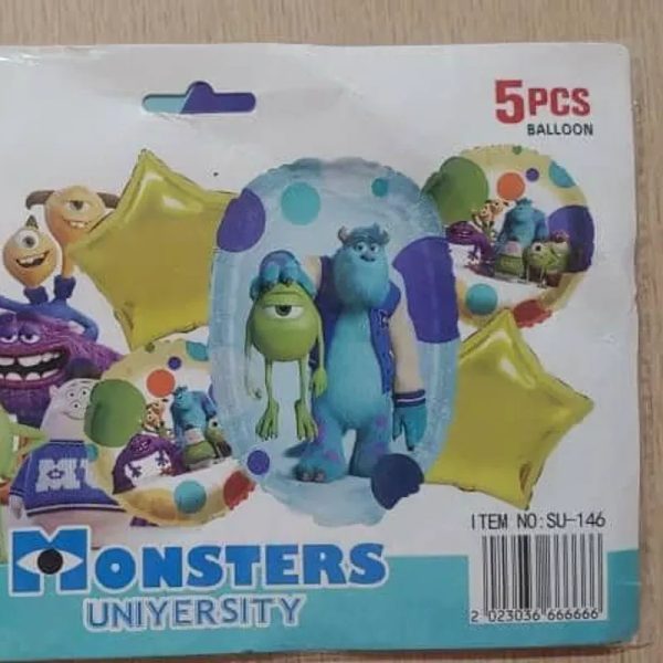 ‼️Set de globos de 5 piezas Monster inc‼️