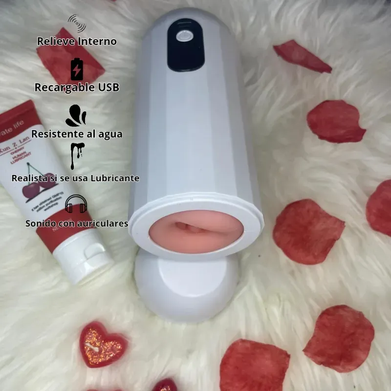 Vagina para masturbación con vibrador y sonido (Recargable)