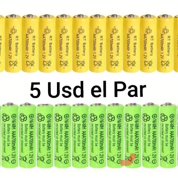 Pilas recargables AA y AAA