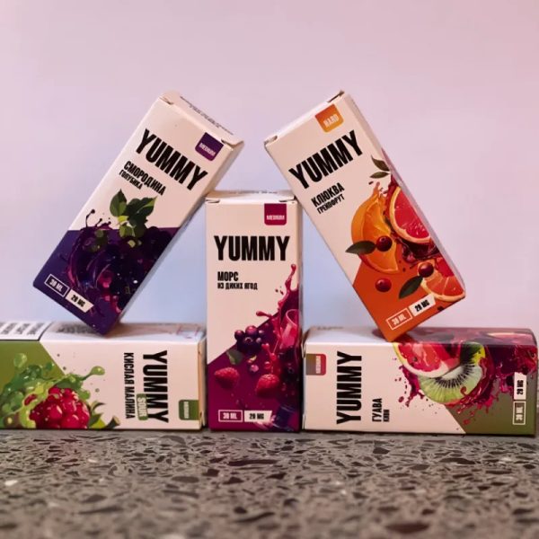 Pomos de 30ml (Yummy) con 1% de nicotina.