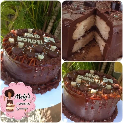 Cake de natilla de chocolate