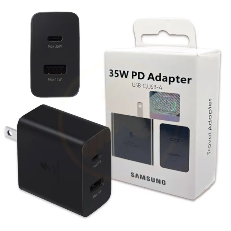 Cargador Samsung Super Carga Rapida 35W Duo Tipo C y Tipo A