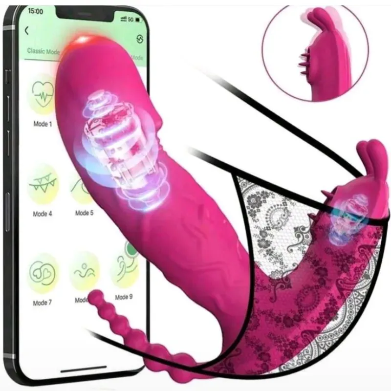 Vibrador triple de control remoto