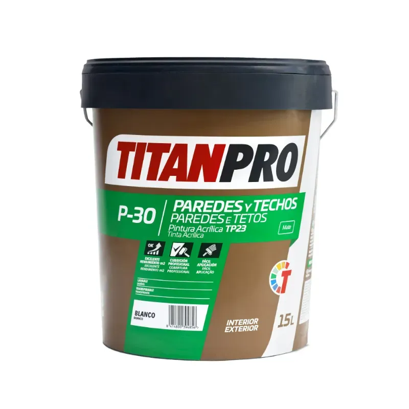 Pintura vinil blanco Titan P-10 (15 lt)