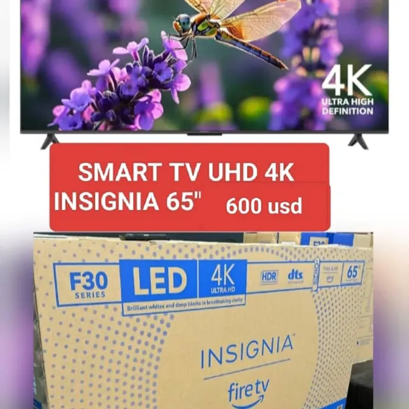 Smart TV 4K UHD Marca INSIGNIA 65", pulgadas 600 USD