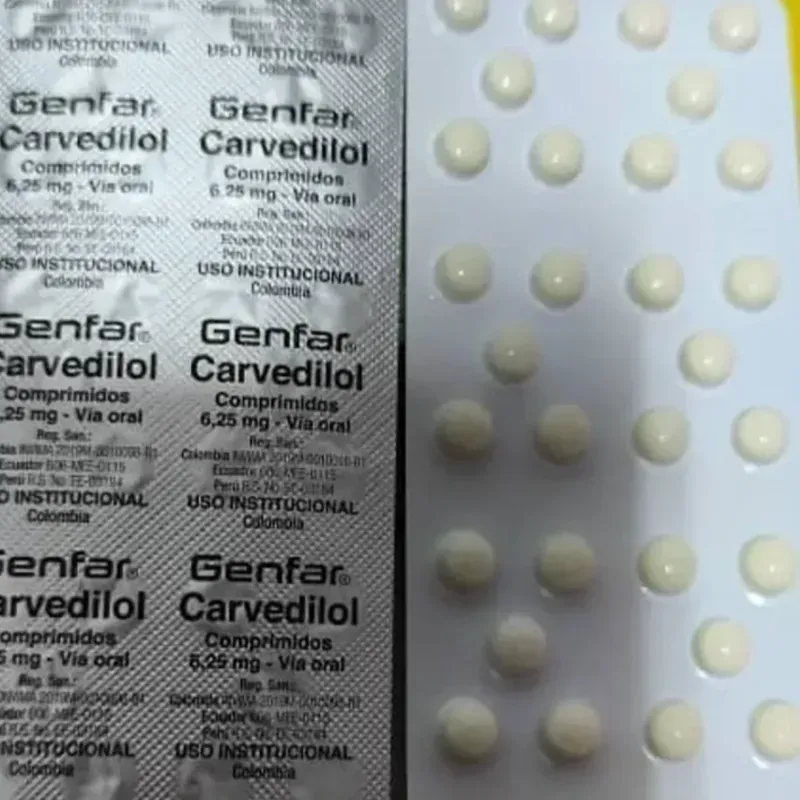  Carvedilol (30 tab de 6.25 mg)