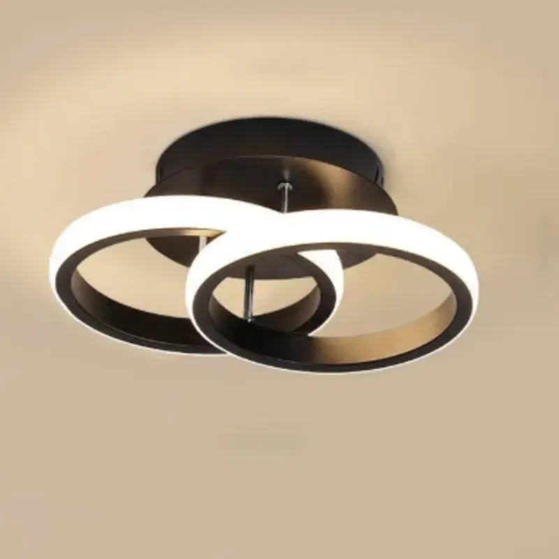 IMAGE-Lámparas LED de techo de estilo moderno y sencillo nordico europeo, lámparas de pasillo, lámparas de dormitorio lámparas de balcón（modelo de arco）