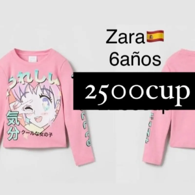 Camiseta manga larga Zara adolescente