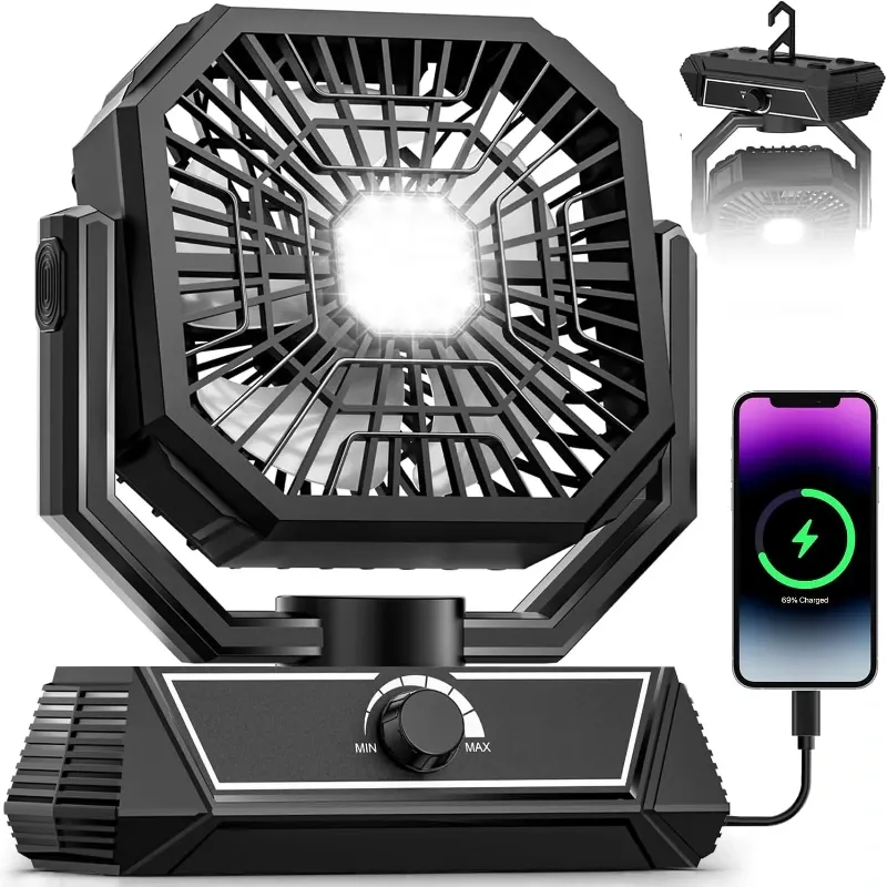 Ventilador portátil con batería recargable de 20000 mAh (giración automática 270°) – 48 Horas