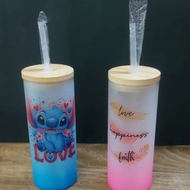 Vaso de cristal nevado