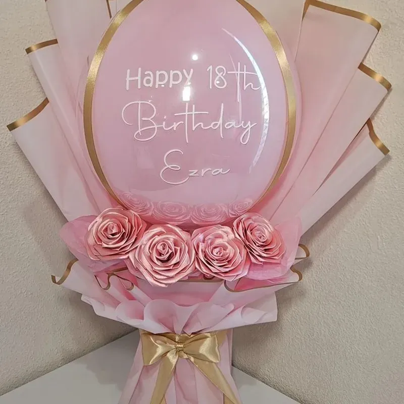 Globo burbuja decorado 