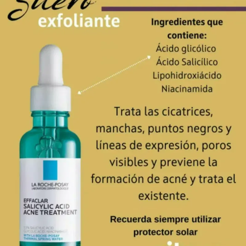✨ Suero exfoliante La Roche-Posay Effaclar Salicylic Acid Acne Treatment ✨