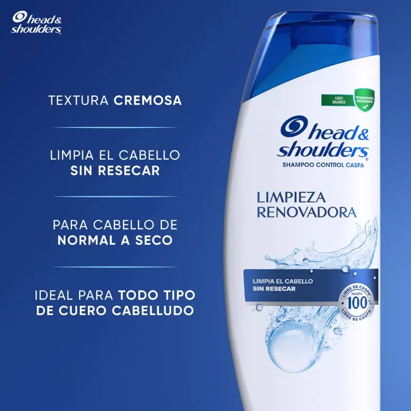 Shampoo Head & Shoulders Limpieza Renovadora 180ml