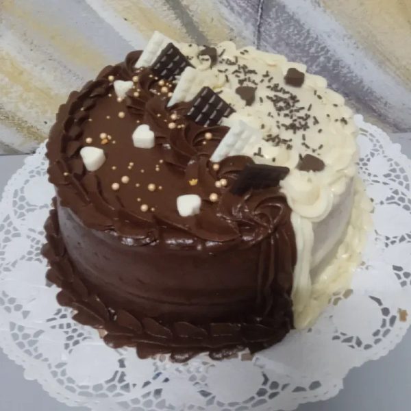 Cake de crema choco -vainilla