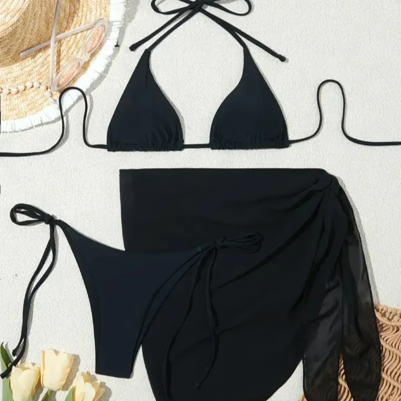  Bikini con pañoleta — Negro