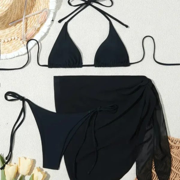  Bikini con pañoleta — Negro