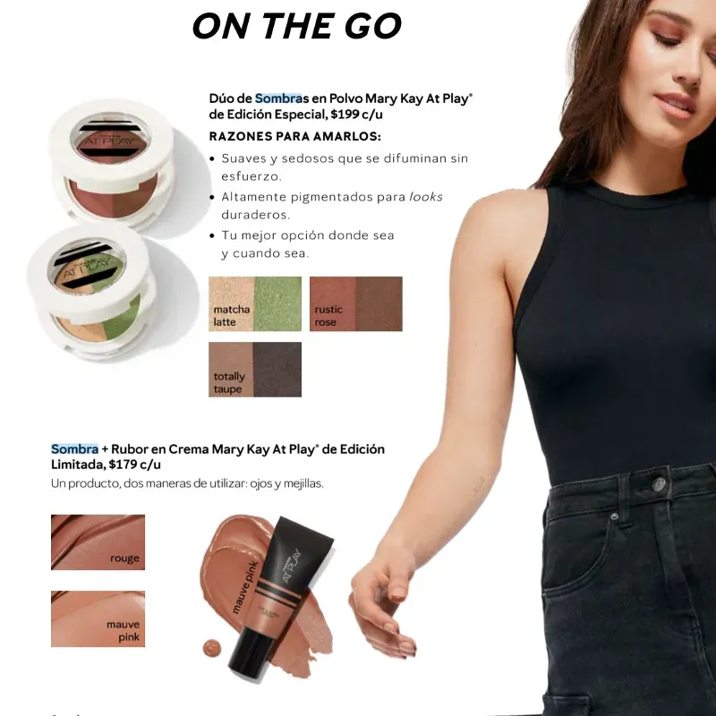 Rubor y sombra en crema