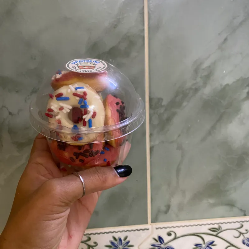 Vasito con mini donas