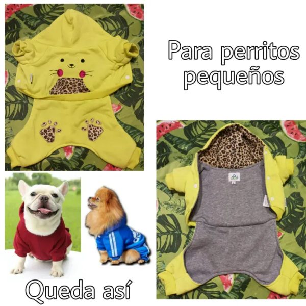 Abrigo amarillo para perro pequeño