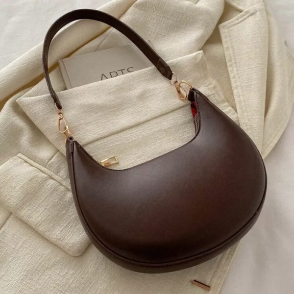 Bolso de hombro Y bandolera estilo francés ( marrón)