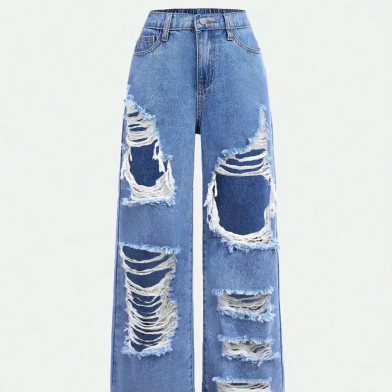  Jean desgastado — Azul