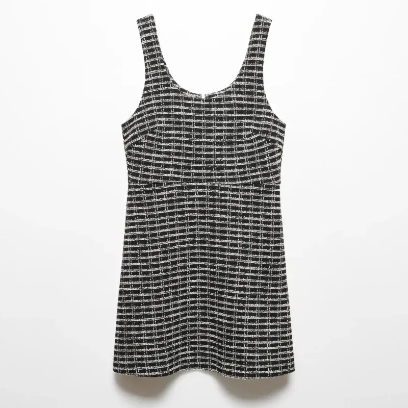 Vestido cuadros tweed