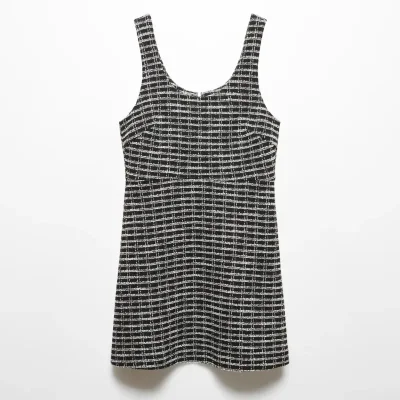 Vestido cuadros tweed