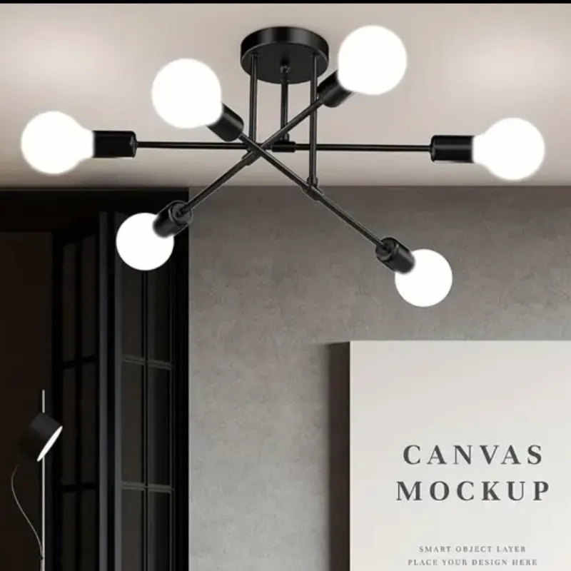 Lámpara de techo color negro mate