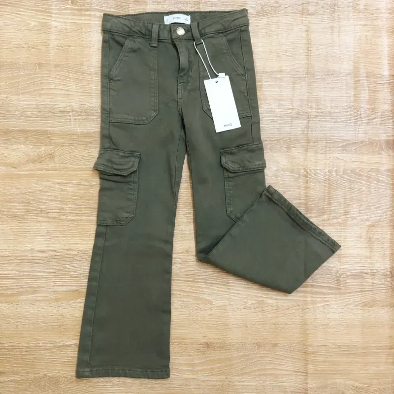 Pantalón Mango color verde olivo