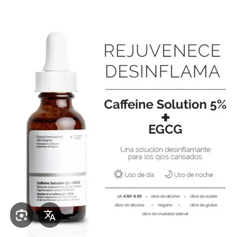 Sérum cafeína ordinary