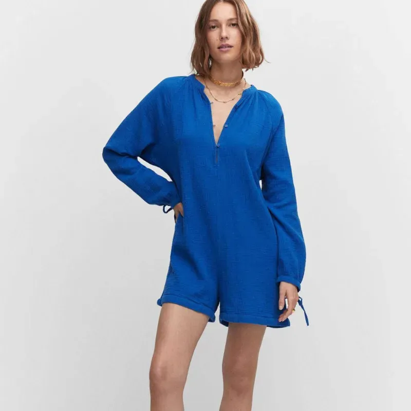 Monoshort azul mangas largas Mango