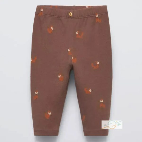 Pantalón marrón zorros ZARA