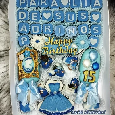 Caja de bombones ¡¡¡Happy Birthday!!! Para quinceañera.