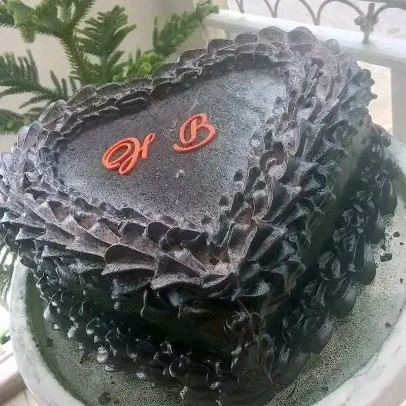 Cake sencillo de Nutella en forma de ❤️