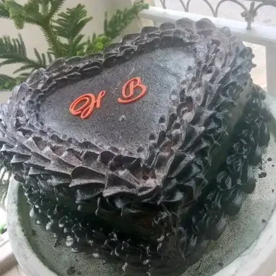 Cake sencillo de Nutella en forma de ❤️