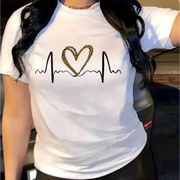 Pullover blanco corazón electro