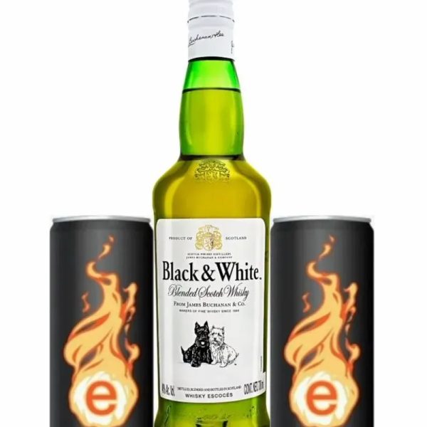 WHISKY BLACK & WHITE + 2 ENERGIZANTES